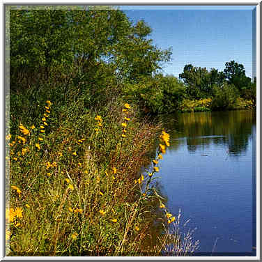 a lake and a cemetery in north Norman