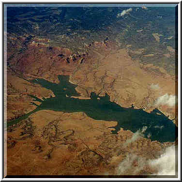 views from a plane to San-Francisco: Rocky Mountains, Colorado River, deserts