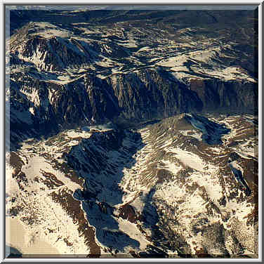 Views of California from a plane: Death Valley, Mono Lake, Yosemite Park, Oakland