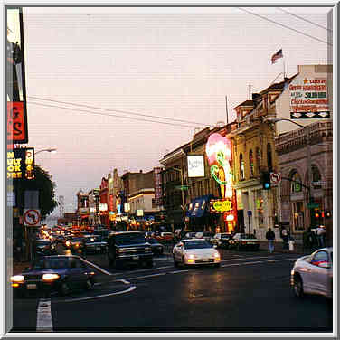 Friday evening in San Francisco downtown