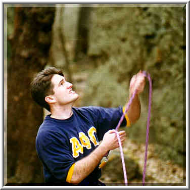 a trip to Mineral Wells with SMU rock climbing club 2/13/97