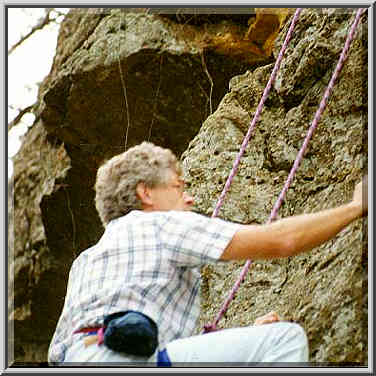 a trip to Mineral Wells with SMU rock climbing club 2/13/97