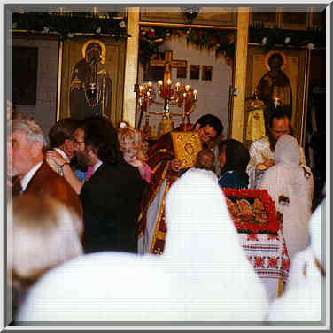 orthodox Easter in a church on Throckmorton St. 4/26/97