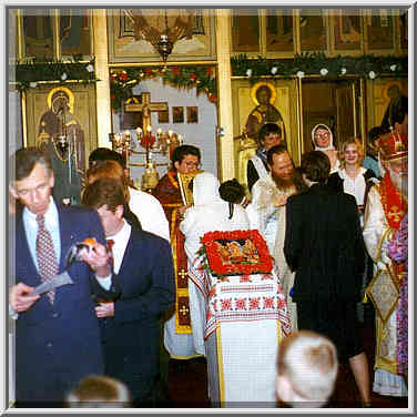 orthodox Easter in a church on Throckmorton St. 4/26/97