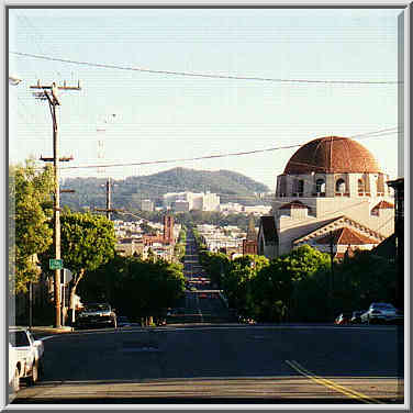 synagogue on Arguello Blvd., Saturday evening