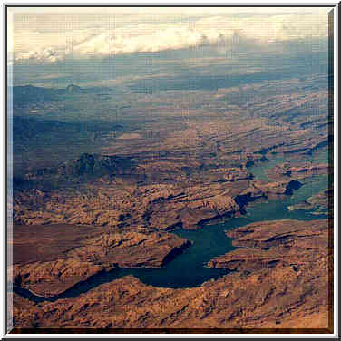 views from the plane: San Francisco, deserts, Colorado River, Rocky Mountains