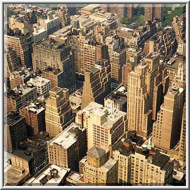 views from observation deck of Empire State Building