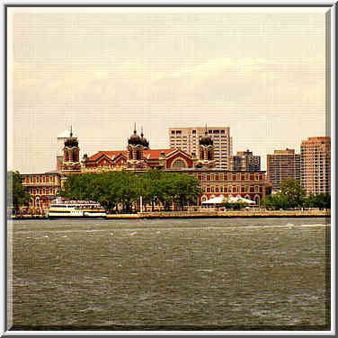 a ferry to Liberty Island