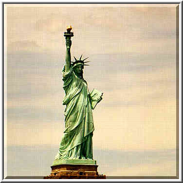 a ferry to Liberty Island