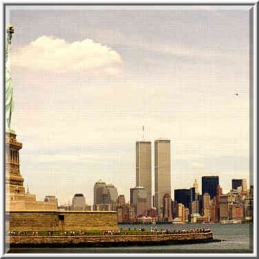 a ferry to Liberty Island