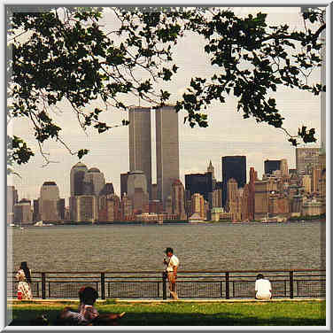 a ferry to Liberty Island