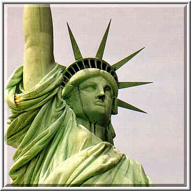 a ferry to Liberty Island