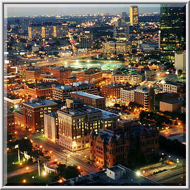 views from Reunion Tower at evening 7/11/97