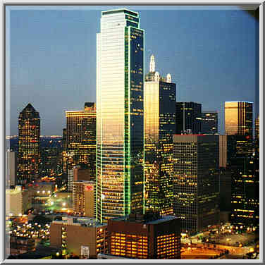 views from Reunion Tower at evening 7/11/97