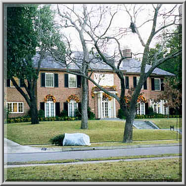 Lakeside Dr. (?) in Highland Park with a disposed Christmas tree. Dallas, December 30, 1997.