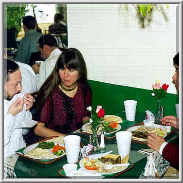 A lunch in Zuzu restaurant at Hillcrest Av. near SMU. Dallas, January 2, 1998.