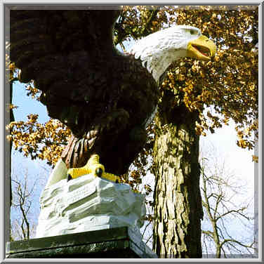 A gate to Tippecanoe Battlefield Park, north from Lafayette. Indiana, January 31, 1998.