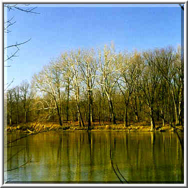 View of Wabash River from Heritage Trail north from Lafayette. Indiana, January 31, 1998.