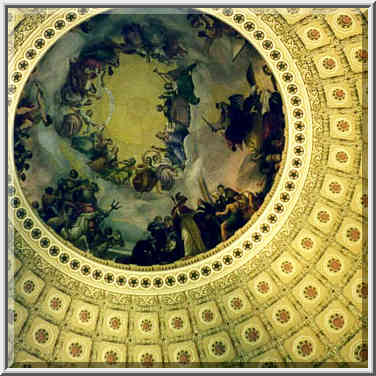 Paintings on a dome of the Capitol. Washington DC, February 4, 1998.