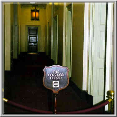 A mystic closed corridor in the U.S. Capitol. Washington DC, February 4, 1998.