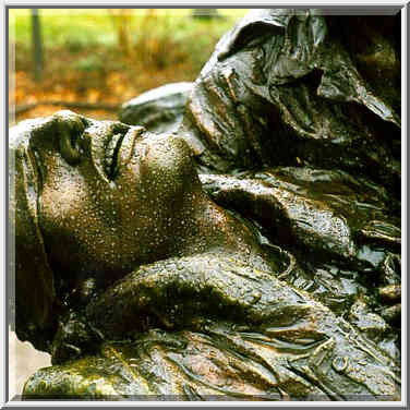 A bronze sculpture in Vietnam War Veterans ...[3 words]... day. Washington DC, February 4, 1998.