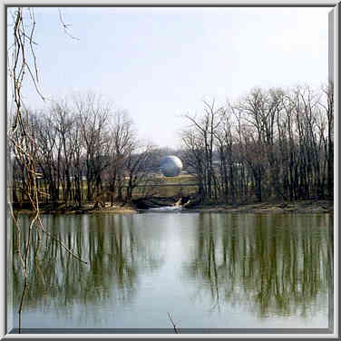 View of a sewage plant on Wabash River from ...[6 words]... Ouiatenon. Indiana, February 8, 1998.