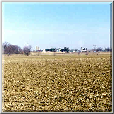 Corn farm near Heritage Trail along Wabash River ...[4 words]... Ouiatenon. Indiana, February 8, 1998.