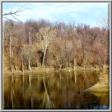 View of Wabash River and Heron Island from ...[6 words]... Ground, Indiana, February 14, 1998.