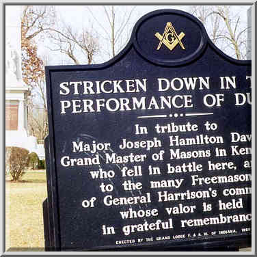 A monument to gen. Harrison and a commemorative ...[5 words]... Indiana, February 14, 1998.