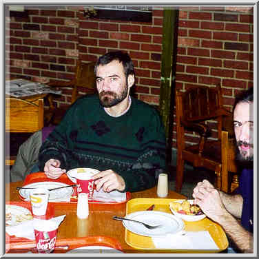 Pablo Serra and Huan Pablo Neirotti at a dinner ...[7 words]... Lafayette, Indiana, February 26, 1998.