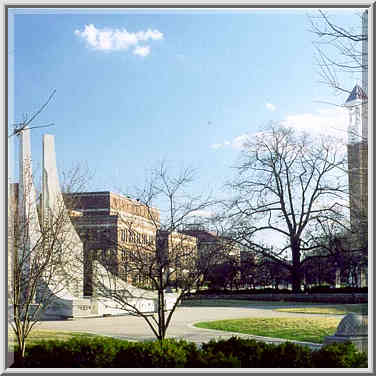 Purdue University Mall and Bell Tower. West Lafayette, Indiana, February 27, 1998.