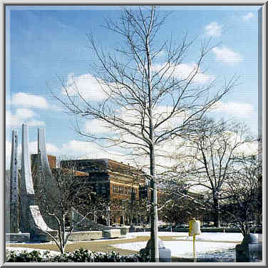 Fountain of Purdue University Mall. W. Lafayette, Indiana, March 10, 1998.