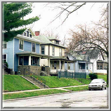 6th(?) St. near intersection with Union St. Lafayette, Indiana, March 21, 1998.