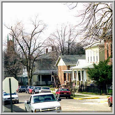 Brown(?) St. near intersection with Erie St. Lafayette, Indiana, March 22, 1998.