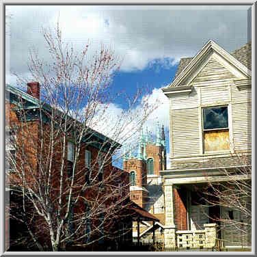 Abandoned historical houses on Ferry St. and St. ...[4 words]... Lafayette, Indiana, March 22, 1998.