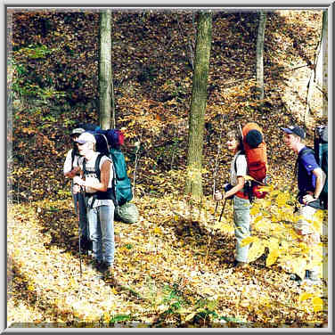 Knobstone Trail near Spurgeon Hollow in S. Indiana 11/1/98