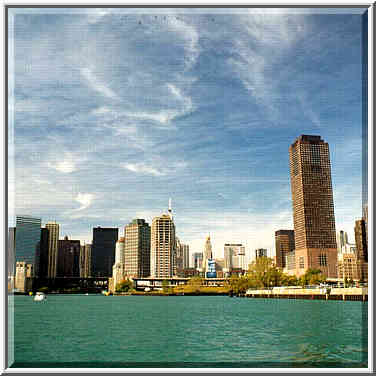 Chicago River near Navy Pier. Chicago, October 12, 1999.