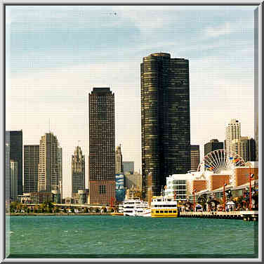 Navy Pier and Lake Point Tower. Chicago, October 12, 1999.