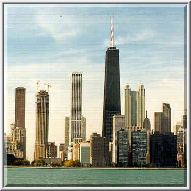 N. Lake Shore Drive and downtown Chicago, October 12, 1999.