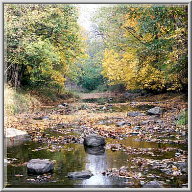 Burnett Creek near Battle Ground. Indiana, October 16, 1999.