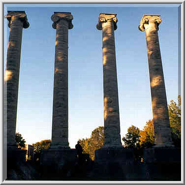 Remains of Academic Hall burned Jan. 9, 1892 on ...[4 words]... Columbia in Missouri, October 23, 1999.