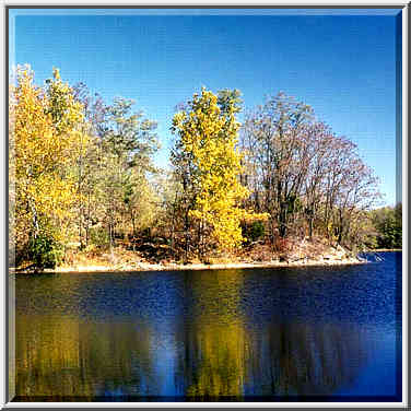 A lake near Columbia, Missouri. October 24, 1999.