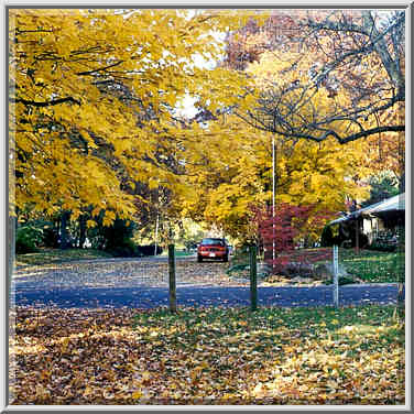 Intersection of Garden St. with Summit Dr. West Lafayette, Indiana, October 30, 1999.