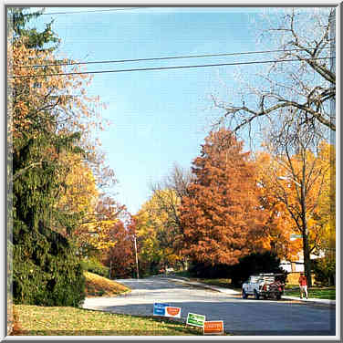 Intersection of Ridgewood and Ravinia Rd. West Lafayette, Indiana, October 30, 1999.