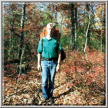 A.S. on Buck Trail. Red River Gorge, Kentucky, November 7, 1999.