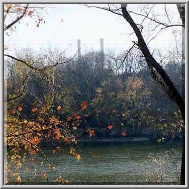 View of Wabash River from a trail to Fort Ouiatenon. Indiana, November 13, 1999