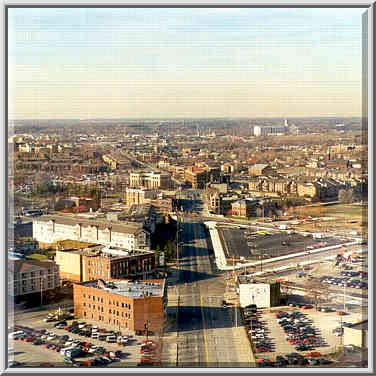 View of Indiana Ave. around intersection with ...[11 words]... Indianapolis, December 1, 1999.