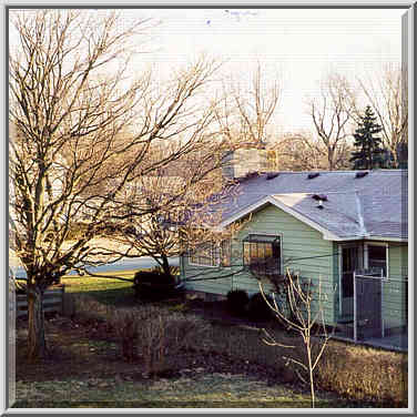 View from a porch of the apartment at ...[2 words]... West Lafayette IN, February 22, 1999.