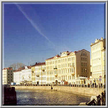 Moyka River and consulates of South-African ...[3 words]... St. Petersburg, Russia, April 13, 1999.