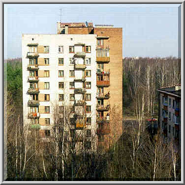 View of the house from a neighbor house. ...[9 words]... St. Petersburg, Russia, April 19, 1999.